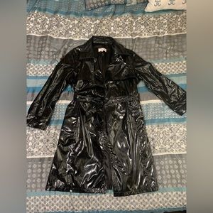CK black trench coat
